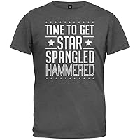 Old Glory - Time to get Star Spangled Hammered T-Shirt - Large Grey
