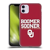 Head Case Designs Officially Licensed University of Oklahoma OU Boomer Sooner Soft Gel Case Compatible with Apple iPhone 11