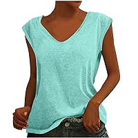 Tank Tops for Women 2023 Trendy Sleeveless T-Shirt V Neck Casual Blouse Ladies Summer Graphic Tee Basic Tops