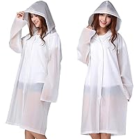 Reusable Adults Rain Ponchos, 2 Pcs EVA Portable Raincoats for Women Men with Hood for Disney Outdoor
