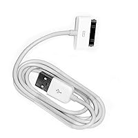 EVERMAKET 3 Feet Replacement White USB Charger Data Sync Cable for Apple iPhone 4, 4s, 3G, 3GS, 2G, iPad 1/2/3 iPod Touch, iPod Nano (1 Pack)