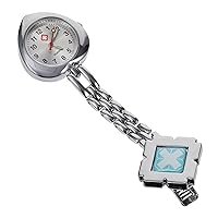 GALPADA 1pc Pocket Watch Nurse Clip-on Watch Heart-Shape Chest Watch Nurse Hanging Watch Fashion Nurses Watch