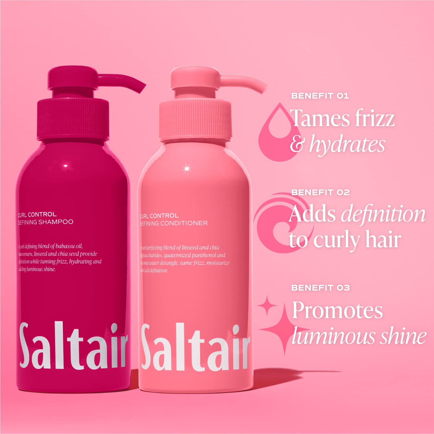 Saltair - Curl Control Haircare Set - Shampoo and Conditioner
