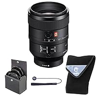 Sony FE 100mm f/2.8 STF GM OSS Lens, Black, Bundle with 72mm Digital Essentials Filter Kit and 19x19 Lens Wrap