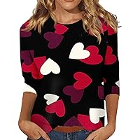 Women's Valentines Day Shirts Long Sleeve 44989 Shirts For Valentine's Print Crewneck Sweatshirt Clothes, S-3XL