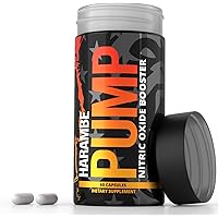 Harambe Pump - Nitric Oxide Supplement with Nitrosigine, S7, and BioPerine - Best Pre Workout Pump Pills - Top Vasodilator & NO Booster -