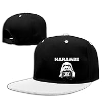 Gorilla Support Harambe Unisex Adjustable Baseball Hats Hip-Hop Caps White