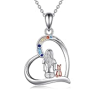 Cat Necklace Sterling Silver Jewelry for Women Girls, Teen Girls Cat Jewelry Gifts for Cat Lovers