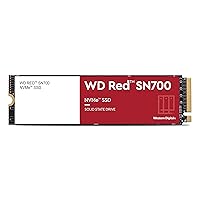 Western Digital 4TB WD Red SN700 NVMe Internal Solid State Drive SSD for NAS Devices - Gen3 PCIe, M.2 2280, Up to 3,400 MB/s - WDS400T1R0C