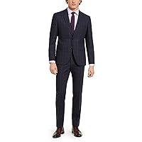 Men's Modern Slim Fit Suit 2 Piece Luxurious Business 100% Virgin Wool by Hugo