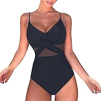 Swimsuits for Women Over 50 Tummy Control One Piece Sexy Man Bikini Waist Bathing High Swimwear Women Monokini