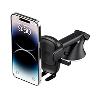 Easy One Touch 6 Universal Car Mount Dashboard & Windshield Suction Cup Phone Holder for iPhone Samsung, Google, All Smartphones