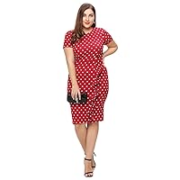 Knitted Dresses for Women Plus Size Round Collar Short Sleeve