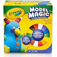 Crayola Model Magic Deluxe Variety Pack (14 Packs), Kids Air Dry Clay, Modeling Clay Alternative, Kids Craft Supplies, 7oz