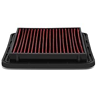 DNA Motoring AFPN-023-RD Clean Air Washable Drop In Panel Air Filter Enhance Engine Performance Power & Acceleration Improve [Compatible with 05-17 Subaru Legacy Outback WRX/STI]