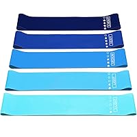 Resistance Bands - Exercise Workout Bands for Women and Men - Resistance Loop Exercise Bands - 5-PC Exercise Workout Bands for Booty, Legs, and Pilates - Includes Free Carrying Bag
