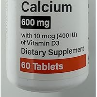 Calcium 600 mg Plus Vitamin D3 10 mcg (400 IU) 60 Tablets Non Returnable