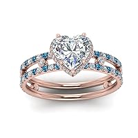 Choose Your Gemstone Newly Designed Jewelry rose gold plated Heart Shape Halo Engagement Rings Affordable