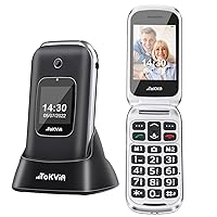 TOKVIA Unlocked Mobile phone for elderly with big buttons | Senior mobile phone for seniors with large numbers | Flip phone with SOS button | Dual display 2.4 + 1.77 inches, T221