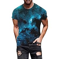 Summer Shirts for Men Fashion Pullover Tie Dye Blouse Mens Plus Size Tee Shirts Short Sleeve Modern Fit Man Blouses
