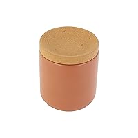 Kamenstein Large Breathable Produce Bowl with Lid, Nautral Cork and Terra Cotta Ceramic, Garlic Keeper