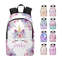 Personalized Unicorn Backpack Custom Adult Backpack with Name Customized Backpack Gift for Casual Travel Picnic