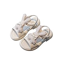 Sliders Kids Shoes Summer Rhinestone Pearl Big Rabbit Cute Princess Shoes Little Child/Big Kids Dress Sandals for
