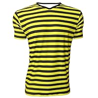 Men's Classic Bumble Bee Stripes V-Neck T-Shirt