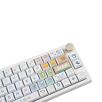 Animal Party Mechanical Keyboard Keycap Cute Keycap XDAA Profile PBT Sublimation for Gaming Keyboard DIY (Animal Party-in Box)