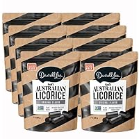 Darrell Lea Soft Australian Licorice, Original Black Flavor, 7 Ounce Bag (Pack of 8) | Non-GMO, No Palm Oil, Plant Based, No High Fructose Corn Syrup | Soft & Chewy Licorice Candy, Made in Australia