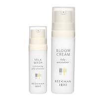 Beekman 1802 - AHA BHA Jelly Cleanser Exfoliating Face Wash - 0.5 oz Bloom Cream Probiotic Face Moisturizer