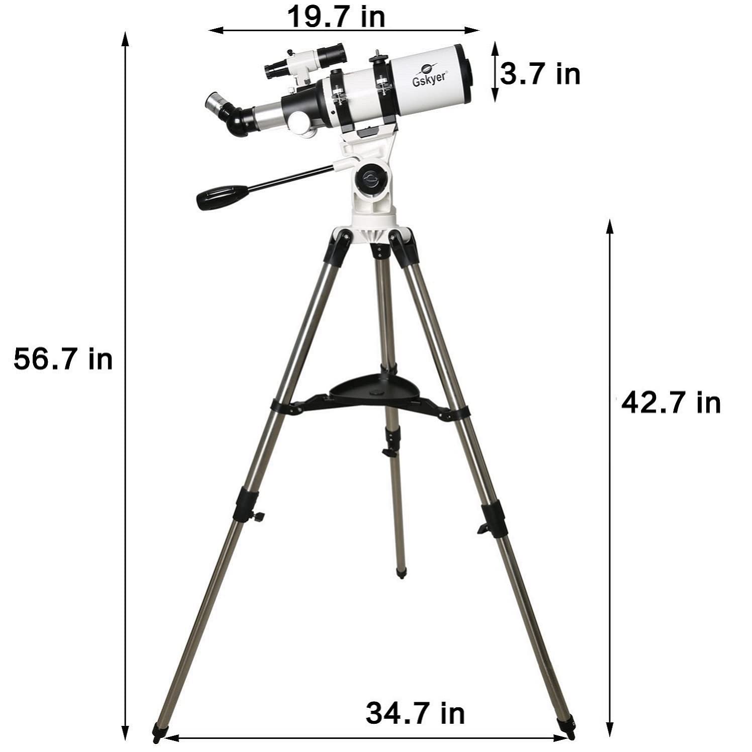 Gskyer Telescope, Telescopes for Adults, 80mm AZ Space Astronomical Refractor Telescope Kids, Adults Astronomy, German Technology Scope