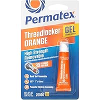 Permatex 25005 High Strength Removable Threadlocker Orange Gel, 5 g