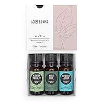 Edens Garden Aches & Pains Essential Oil 3 Set, Best 100% Pure Aromatherapy Natural Wellness Kit (for Diffuser and Therapeutic Use), 10 ml