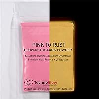 Glow in The Dark & UV Reactive Powder - Multipurpose PRO-Series Fluorescent Pink to Rust, 1 Ounce (28g)