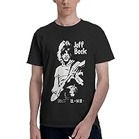 T Shirt Jeff Beck Mens Fashion Sports Tops Summer Round Neck Short Sleeves Tee Black