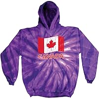 Distressed Canada Flag Tie Dye Hoodie