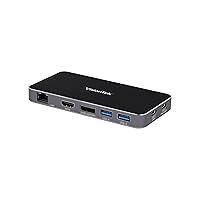 VisionTek VT350 Portable USB-C Dual Monitor Hub - 1x DP, 1x HDMI, 2X USB-A, 1x Ethernet, 1x USB-C for Windows/MacOS/ChromeOS/iOS
