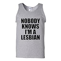 City Shirts Nobody Knows I'm A Lesbian Adult Tank Top