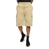 G-Style USA Men's Solid Fleece Heavyweight Cargo Shorts