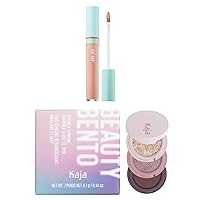 Kaja Liquid Concealer - Cat Nap, 0.19 Oz + Eye Bento Collection - Bouncy Eyeshadow Trio 17 Mauve Bouquet Bundle