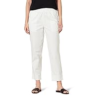 Amazon Essentials Women's Stretch Cotton Pull-on Mid Rise Relaxed-Fit Ankle Length Pant
