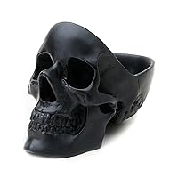 Suck UK Skull Jewelry Organizer & Key Holder Gothic Decor Decorative Bowl Skeleton Decor Ring Dish & Earring Holder Organizer Skull Decor Desktop Organizer & Goth Decor Skull Bowl Black