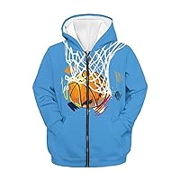 Hoodies for Teen Girls Boys Hooded Pullover Sweatshirts with Pockets Zip Up Jacket for Kids