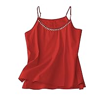 Summer Womens Cotton Linen Tshirts Tops Sexy Spaghetti Strap Sleeveless Camisole Tops Loose Casual Crewneck Tank Tops