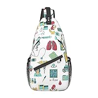 Durable Adjustable Outdoor Hiking abstraction biology chemistry4 Print Cross Chest Bag Diagonally Single Shoulder Backpack