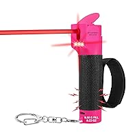3-in-1 Pepper Spray for Women Self Defence Personal Alarm Defense Set, Max Strength Pepper Gel & Red Strobe Light, Safety 130 dB Siren, UV Marking, Adjustable Runner Hand Strap, Canister Replaceable