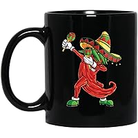 Dabbing Chili Cinco De Mayo Pepper Jalapeno Dab Coffee Mug - Funny Mexican Gifts - Great Gift Cup Idea Birthday Holiday Gifts For Family And Friend 15oz