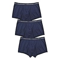 Tommy Hilfiger Men's Cotton Air 3 Pack Trunk (Small, Dark Navy)