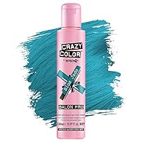 Crazy Color Hair Dye - Vegan and Cruelty-Free Semi Permanent Hair Color - Temporary Dye for Pre-lightened or Blonde Hair - No Peroxide or Developer Required (JADE BLUE)